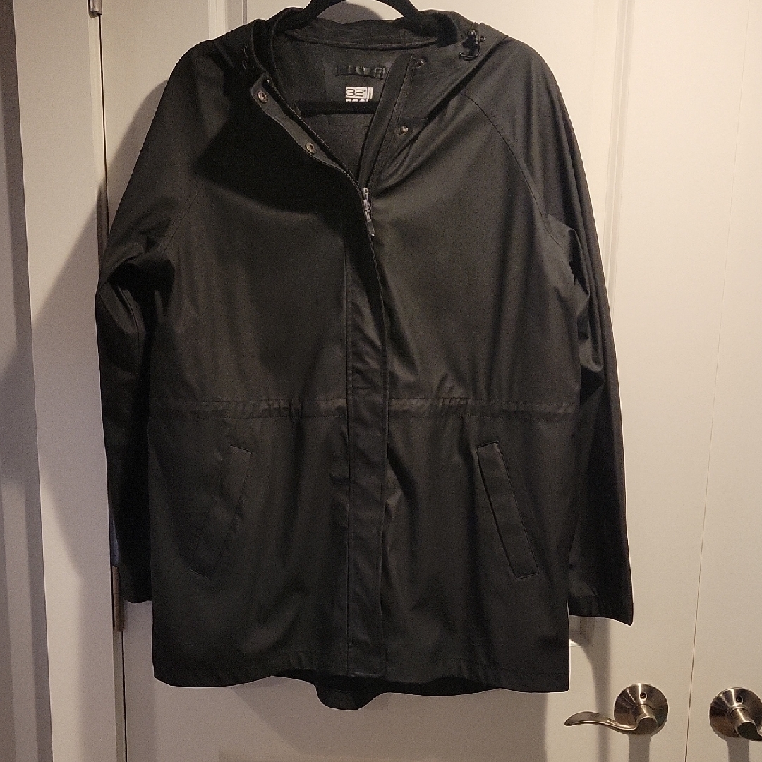 Mens Black Hooded Jacket